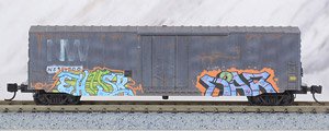 181 44 300 (N) 50` Standard Box Car, 8` Plug Door, w/o rlwk, short ladders NS/ex-N&W RD# NS 984500 NSFT#6 (Model Train)