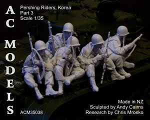 Korea War US Pershing Tank Riders Part.3 (Plastic model)