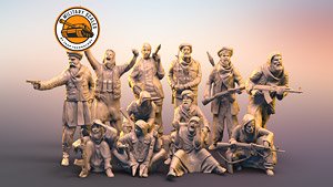 Taliban fighters set of 12 Piece (Plastic model)