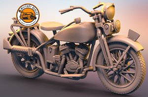 日・陸王93式軍用バイク単車 (プラモデル)