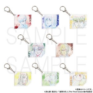 Attack on Titan Original Picture Acrylic Key Ring Collection (Set of 8) (Anime Toy)