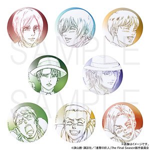 Attack on Titan Original Picture Badge Collection (Set of 8) (Anime Toy)