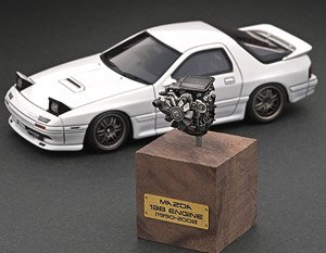 Mazda Savanna RX-7 Infini (FC3S) White With Engine (ミニカー)