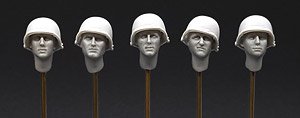 US Army M1 Helmet Wearing Head (Set of 5) (Plastic model)