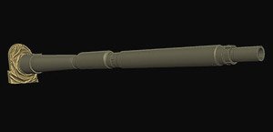 Denel GT4 Gun barrel for SFV Rooikat (Plastic model)
