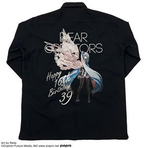 Hatsune Miku Embroidery Shirt Happy 16th Birthday -Dear Creators- Ver. Black M (Anime Toy)
