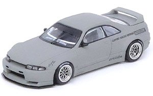 Nissan スカイライン GT-R (R33) Pandem/Rocket Bunny マットセメントグレー (ミニカー)