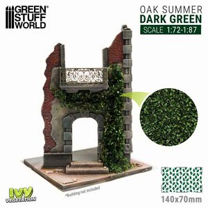 ツタの植生シート ダークグリーン (夏のオークの葉) 小 (プラモデル)