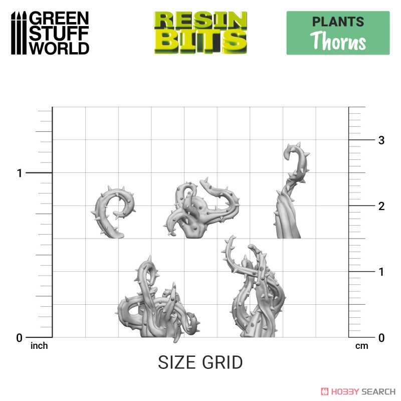 ジオラマアクセサリー 3Dプリントセット トゲのある植物の枝 (30個入) (プラモデル) その他の画像3