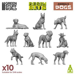 3D printed set - Dogs (Plastic model)