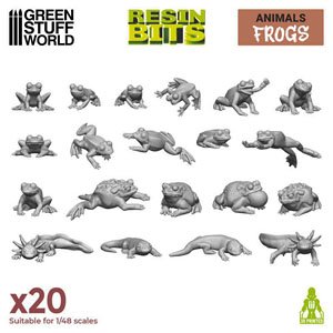 3D printed set - Frogs and Toads (Plastic model)