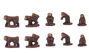 Animal Figure Series Monkey (10 Pieces) (Model Train)