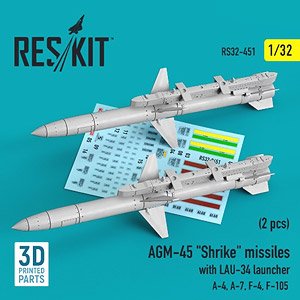 AGM-45 シュライクミサイル w/LAU-34 ランチャー (2個入) (プラモデル)