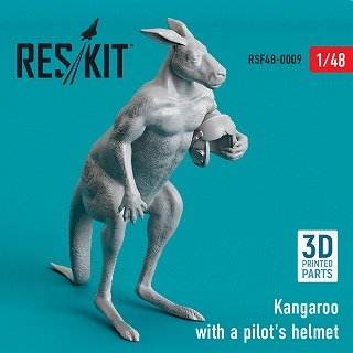 KANGAROO WITH A PILOT`S HELMET (Plastic model)