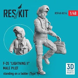 F-35 男性パイロット 乗機ポーズ (プラモデル)