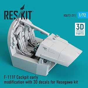 F-111F (初期) コックピット w/3D内装デカール (ハセガワ用) (プラモデル)