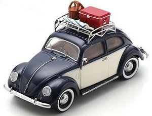 VW Beetle `Summer Holidays` w. roof rack, camping gear (ミニカー)