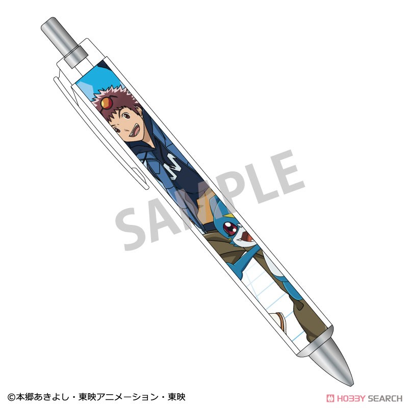 Digimon Adventure 02 Thick Shaft Ballpoint Pen Davis Motomiya & Veemon (Anime Toy) Item picture1