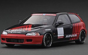 Honda CIVIC (EG6) Black/Red (ミニカー)