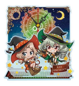 Girls und Panzer das Finale Puchichoko Mini Acrylic Table Clock [Kei & Anchovy] Witch Ver. (Anime Toy)
