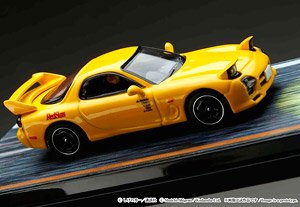 MAZDA RX-7(FD3S)RED SUNS [Initial D with Takumi Fujiwara] w/Keisuke Takahashi Figure (Diecast Car)