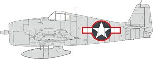 F6F-3 米軍国籍マーク (赤縁式) 塗装マスクシール (エデュアルド用) (プラモデル)