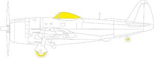 Masking Sheet for P-47D-25 T Face (for Miniart) (Plastic model)