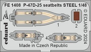 P-47D-25 Seatbelts STEEL (for Miniart) (Plastic model)