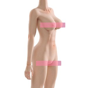 ベリークール 1/6 ミディアム チェスト スタンダード ユニバーサル ウーマン シリコン ボディ 足首シームレス 色白 02A (ドール)