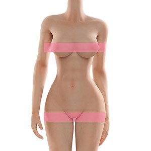 Very Cool 1/6 Medium Chest Standard Universal Woman Silicone Body Ankle Seamless Regular 02B (Fashion Doll)