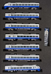 Series E653-0 (Fresh Hitachi, Blue) Additional Seven Car Formation Set (without Motor) (Add-on 7-Car Set) (Pre-colored Completed) (Model Train)