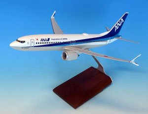 BOEING 737MAX8 (ギアなし・木製台座 プレートつき) (完成品飛行機)
