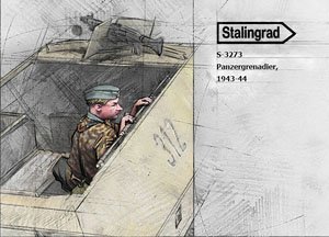 WWII ドイツ 座って後方を伺う装甲擲弾兵 1943-44 (プラモデル)
