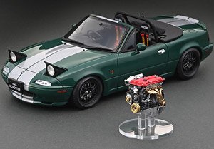 Eunos Roadster (NA) Green With Engine (Diecast Car)