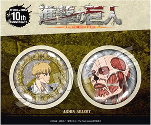 Attack on Titan The Final Season Hologram Can Badge Set Armin Arlert (Anime Toy)