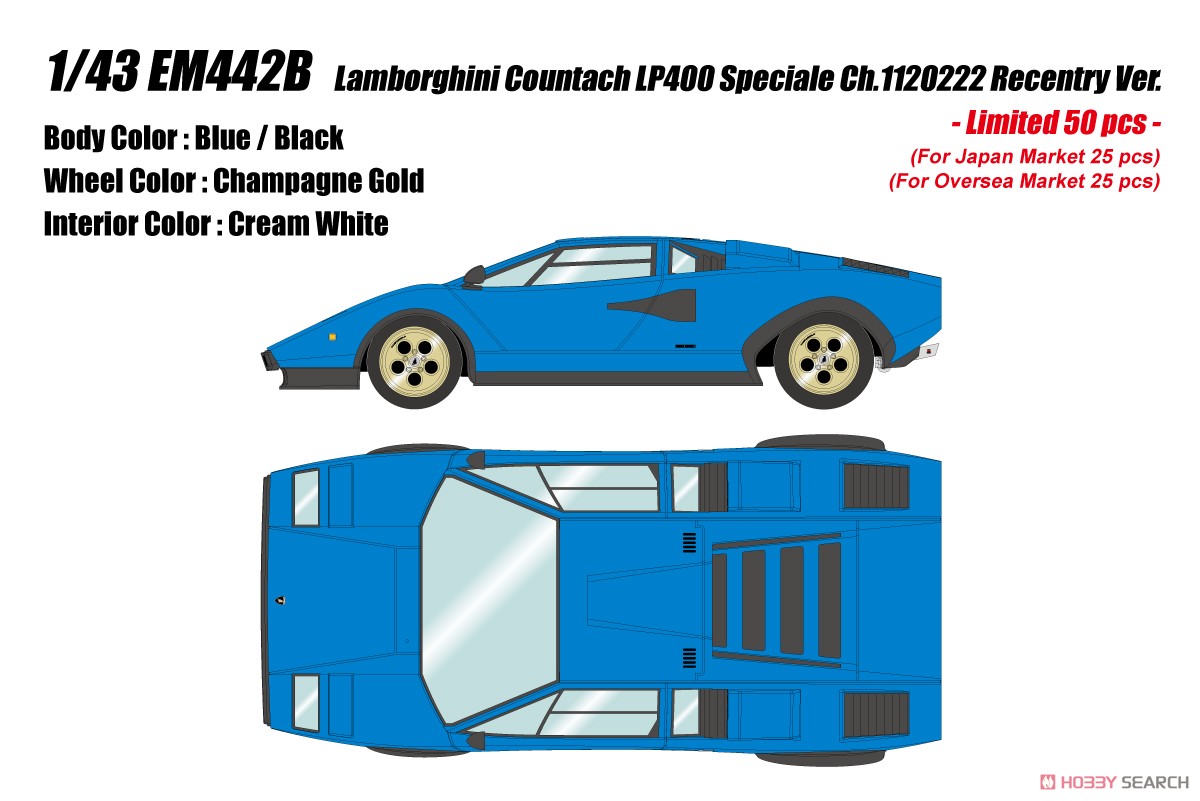 ★特価品 Lamborghini Countach LP400 Speciale Ch.1120222 現存型 ブルー / ブラック (ミニカー) その他の画像1