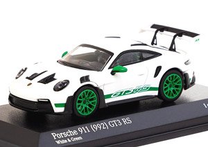 Porsche 911 (992) GT3 RS White / Green (Diecast Car)