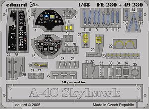 A-4C ズームエッチングパーツ (ハセガワ用) (プラモデル)