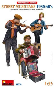 Street Musicians 1930-40`s (3 Figure) (Plastic model)