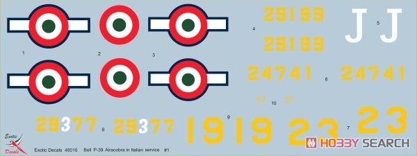 イタリアンコブラ #1： イタリア空軍のベル P-39 パート 1 (デカール) その他の画像2
