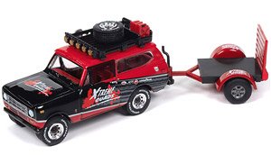 1979 International Scout & Trailer Red/Black (Diecast Car)