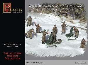 WWII Russian Mortar Teams in Greatcoats (Plastic model)