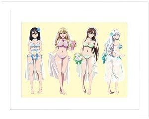 Strike the Blood [Especially Illustrated] Chara Fine Graf (Wedding Swimwear) A4 (Anime Toy)