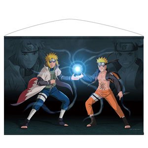 NARUTO -ナルト- 疾風伝 描き下ろし うずまきナルト&波風ミナト B2タペストリー (キャラクターグッズ)