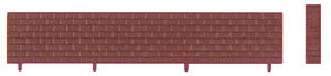 Fence Made Brick (Unassembled Kit) (Fence 10 Pieces,Gate Post 2 Pieces) (N Scale Accessory Series) (Model Train)