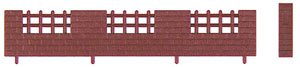 Fence Made Brick (with barrier) (Unassembled Kit) (Fence 10 Pieces,Gate Post 2 Pieces) (N Scale Accessory Series) (Model Train)