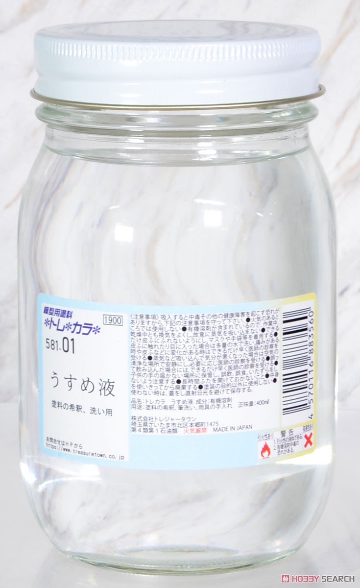 模型用塗料 *トレ*カラ* 581-01 うすめ液 (塗料の希釈、洗い用) (400ml) (鉄道模型) 商品画像1