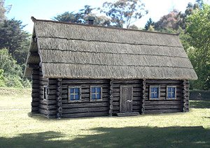 Russian Log Houses Izba Houses in Karelia (Finished) (Plastic model)