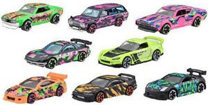 Hot Wheels Neon Speeders Assort Urban Camo (Set of 10) (Toy)