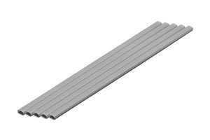 Plastic Material (Gray) Elongated Circle Pipe 4 x 8 mm (5pcs.) (Material)